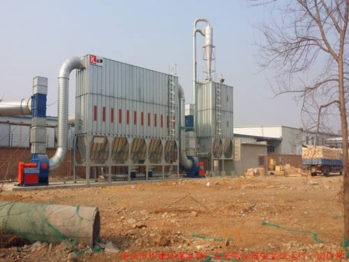 泊头市华康为平顶山市家具厂制作的布袋除尘器试运行正常